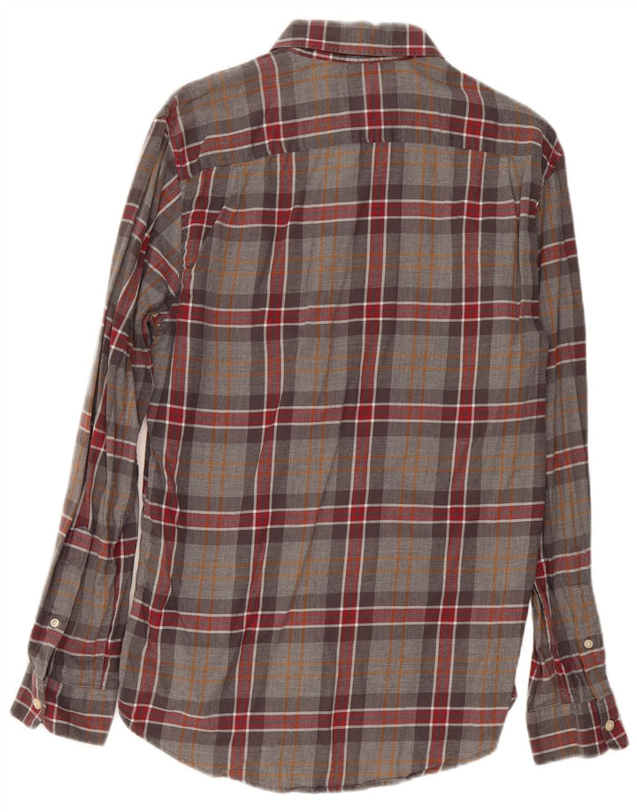Camicia in flanella da uomo Jack Wills piccola in cotone scozzese grigio