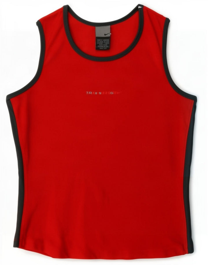 Canotta grafica corta Nike da donna UK 10/12 Colore rosso medio