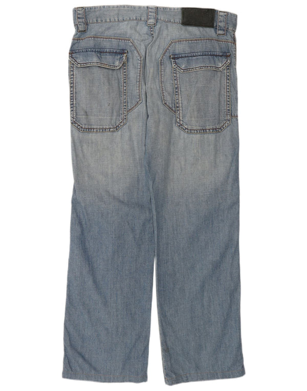 Marlboro Classics Jeans dritti utili da uomo W34 L34 Blu Cotone