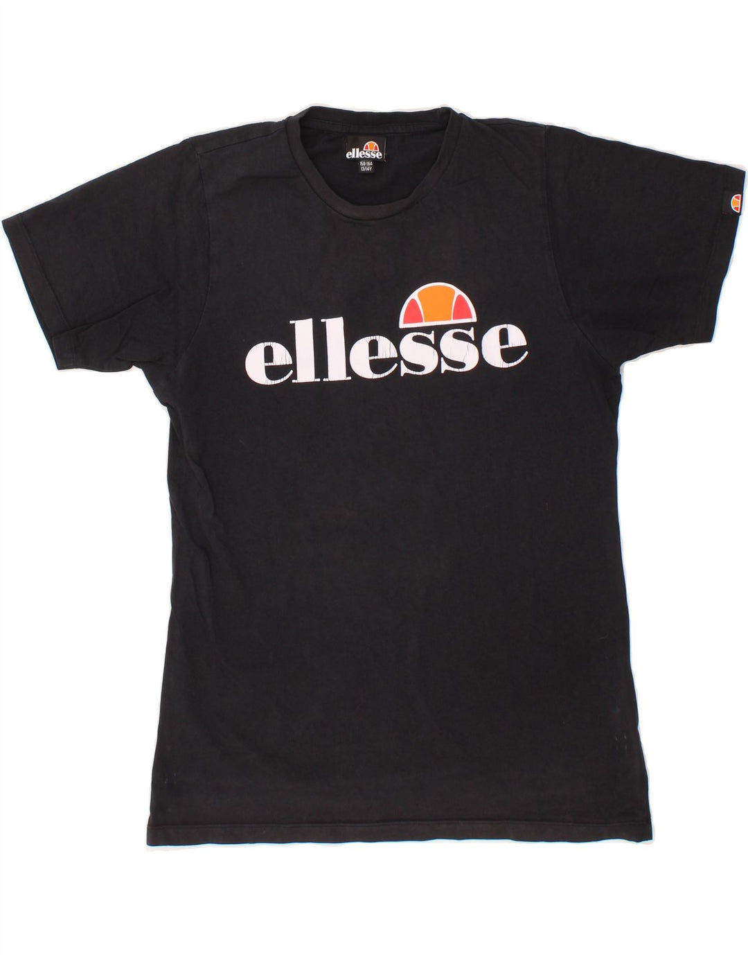 ELLESSE Boys Graphic T-Shirt Top 13-14 Years Black Cotton Vintage Ellesse and Second-Hand Ellesse from Messina Hembry 