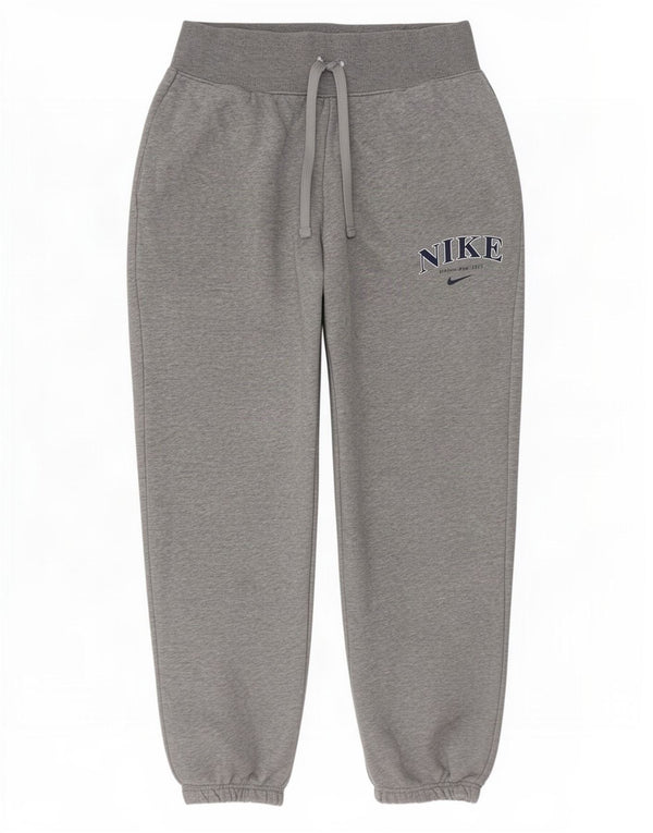 Pantaloni da tuta con grafica Nike da uomo, pantaloni da jogging, piccoli, in cotone grigio screziato