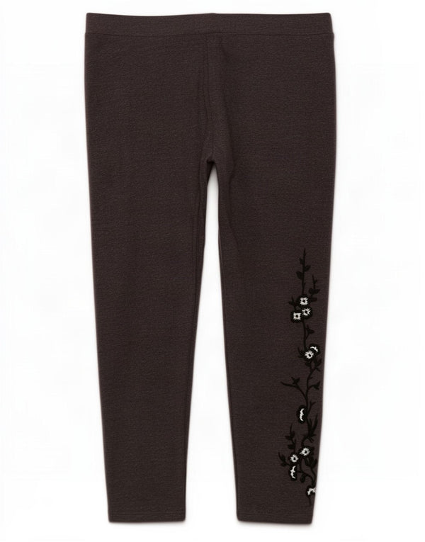 Leggings corti da donna Marks & Spencer UK 18 XL cotone floreale grigio