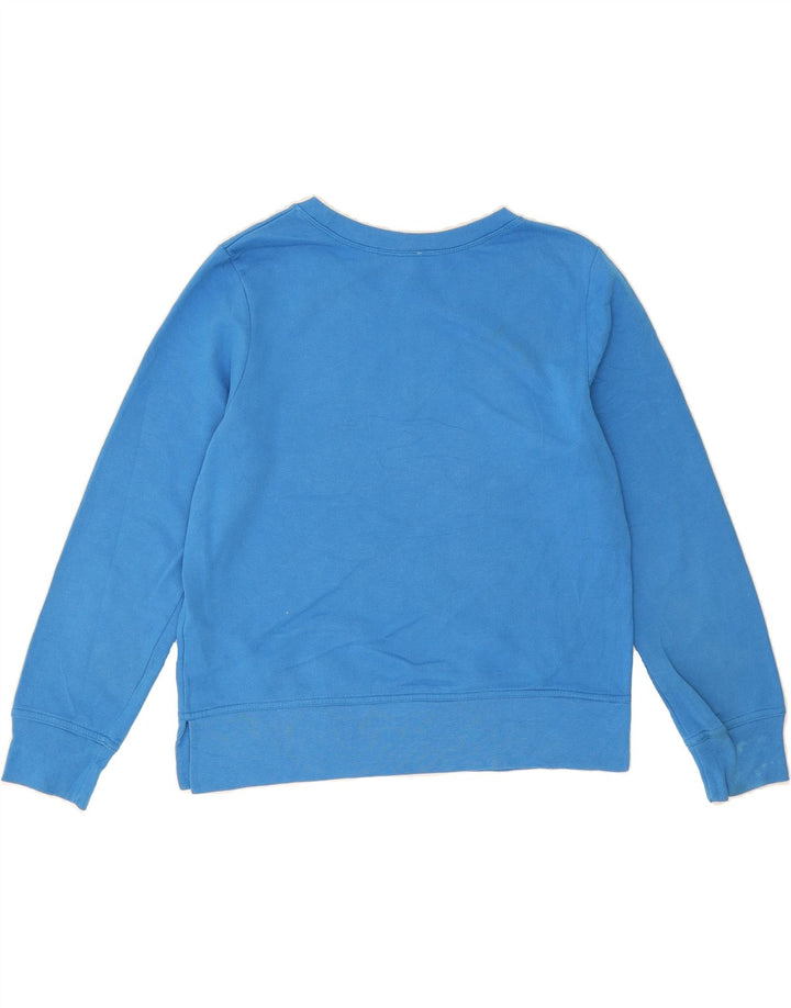 GAP Womens Crop Graphic Sweatshirt Jumper US 8 Medium Blue Cotton Vintage Gap and Second-Hand Gap from Messina Hembry 