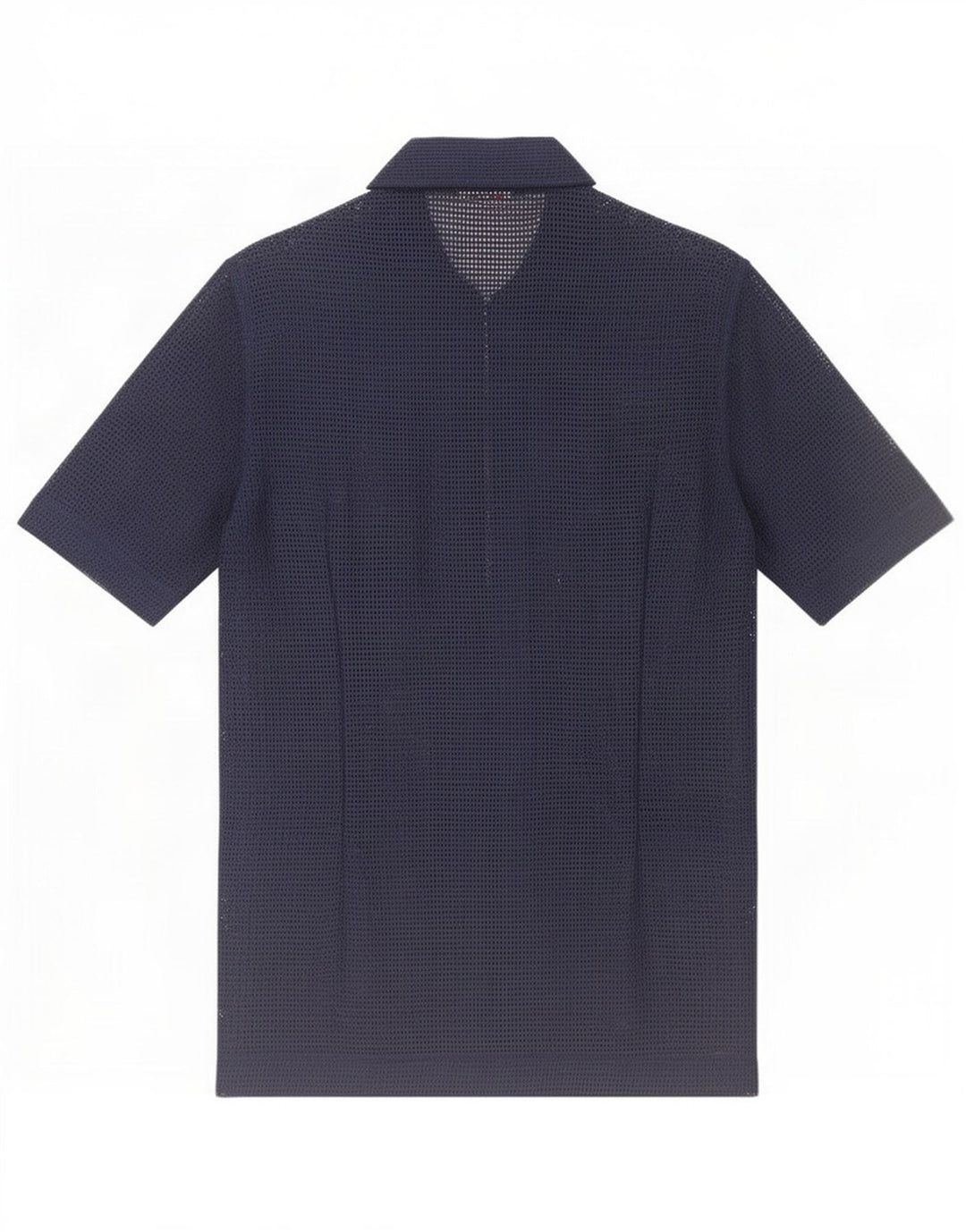 Camicia vintage da uomo a maniche corte trasparente piccola blu navy