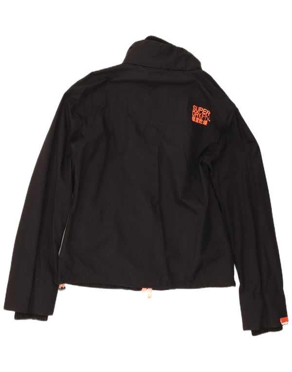 Giacca antipioggia da donna Superdry The Windcheater UK 14 Large in nylon nero