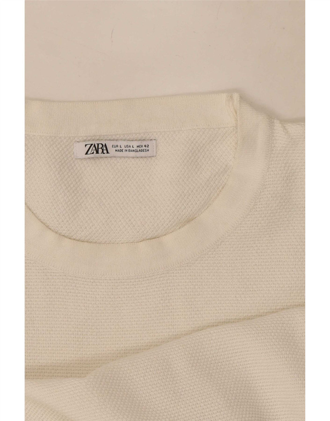 T-shirt Zara da uomo grande bianca