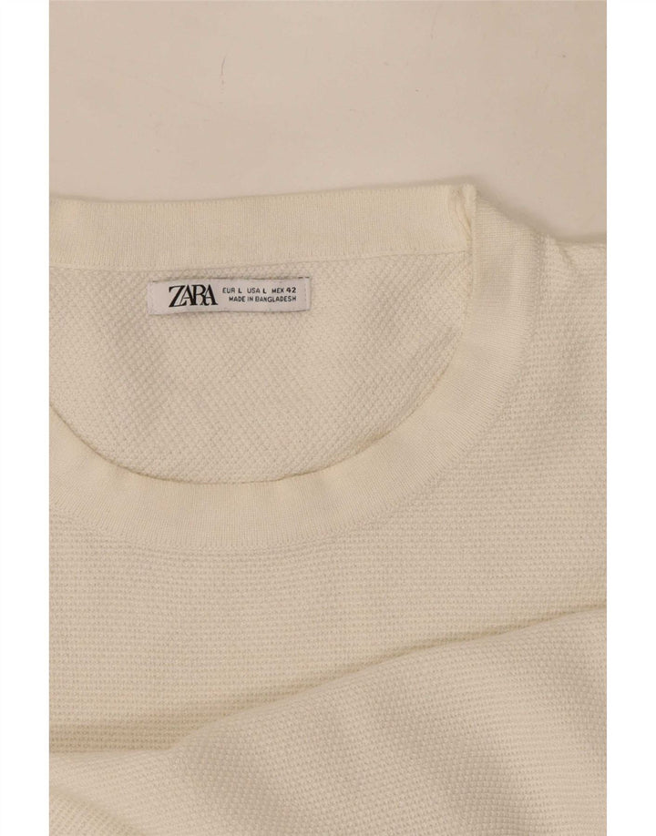 T-shirt Zara da uomo grande bianca