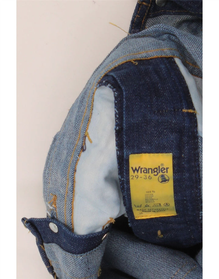 Jeans dritti da uomo WRANGLER W29 L36 in cotone blu navy