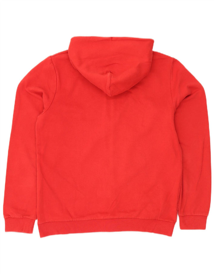 Maglione con cappuccio e zip da uomo NIKE in cotone rosso medio