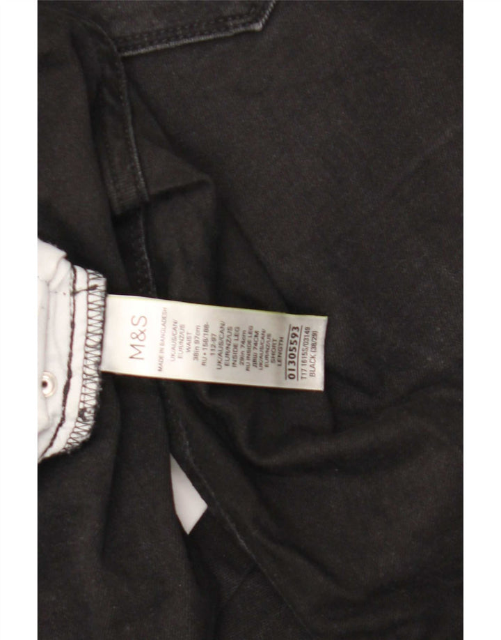 Jeans slim da uomo Marks & Spencer W38 L29 cotone nero