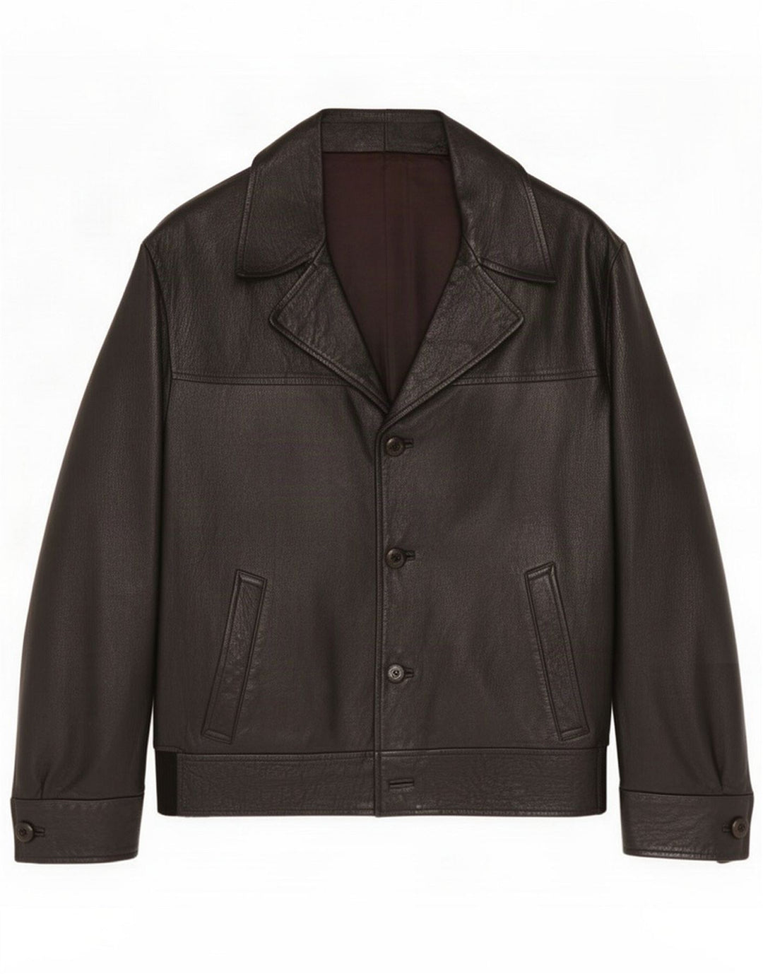 Giacca in pelle da uomo vintage UK 38 Medium Black