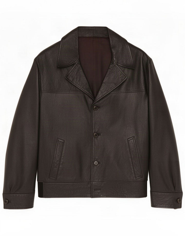 Giacca in pelle da uomo vintage UK 38 Medium Black