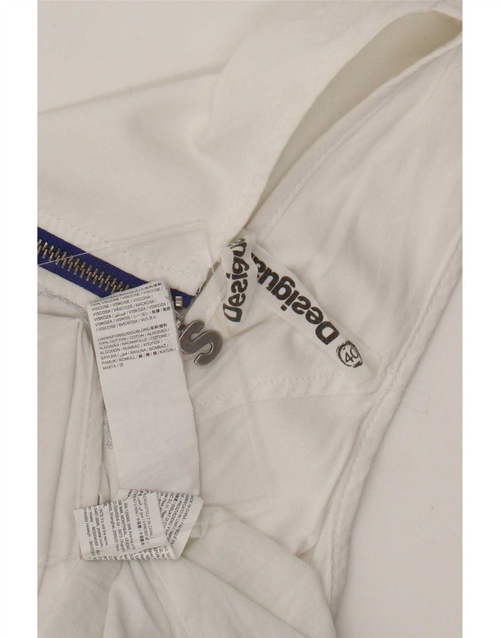 Desigual donna prendisole senza maniche EU 40 viscosa floreale bianca media