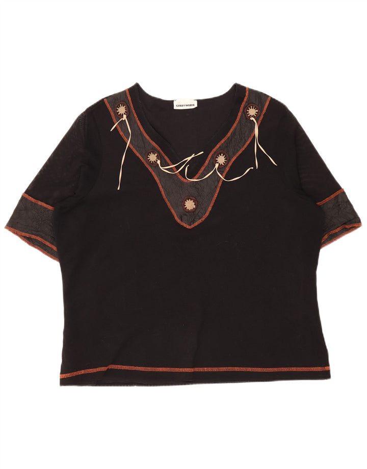 Camicetta da donna Gerry Weber Top UK 16 Large Black Colourblock