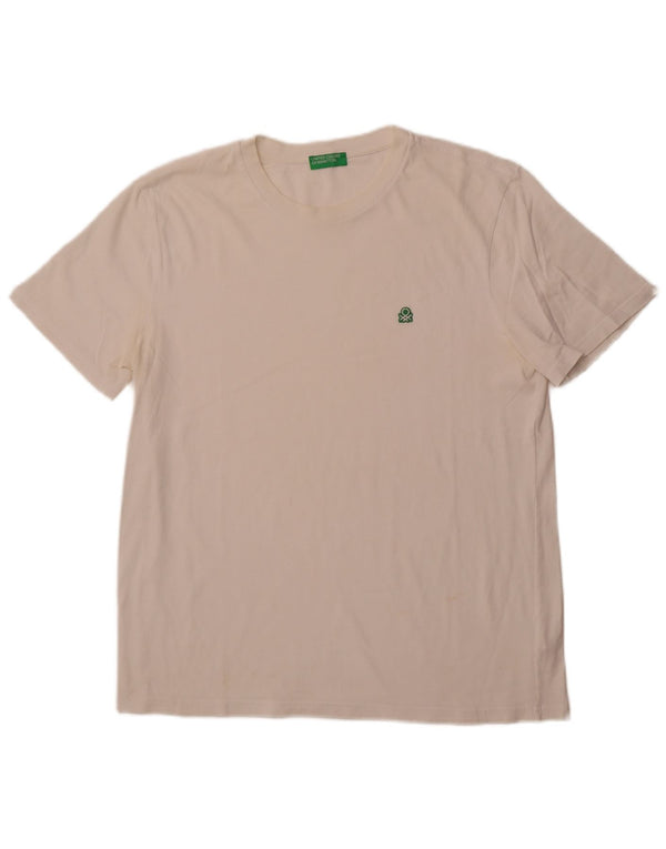T-shirt uomo BENETTON Top Large in cotone bianco