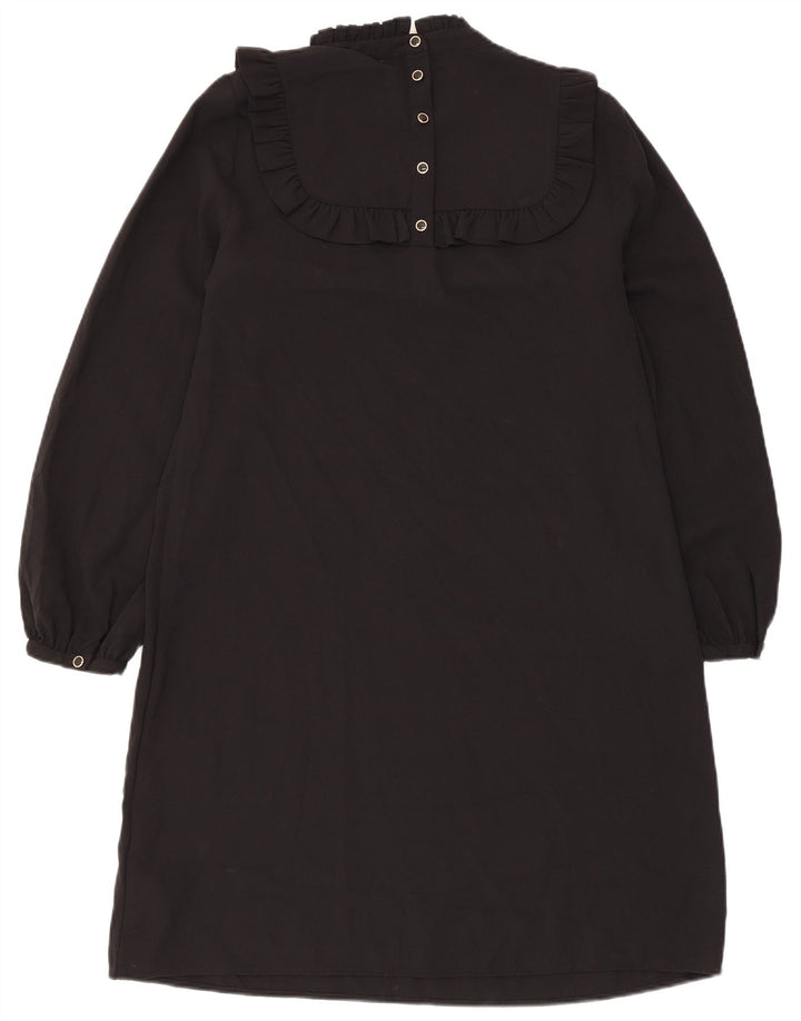 Abito a trapezio a maniche lunghe da donna Marks & Spencer UK 12 medio nero