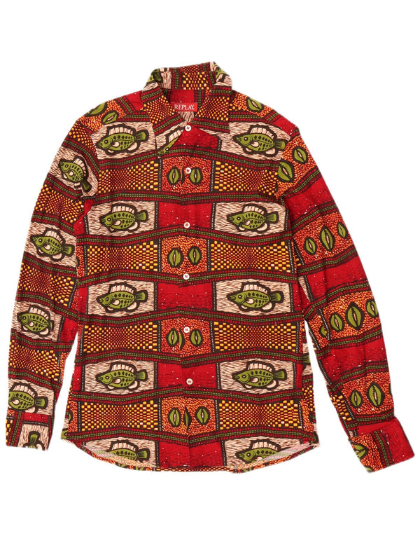 Camicia da uomo Replay Novità rosso medio