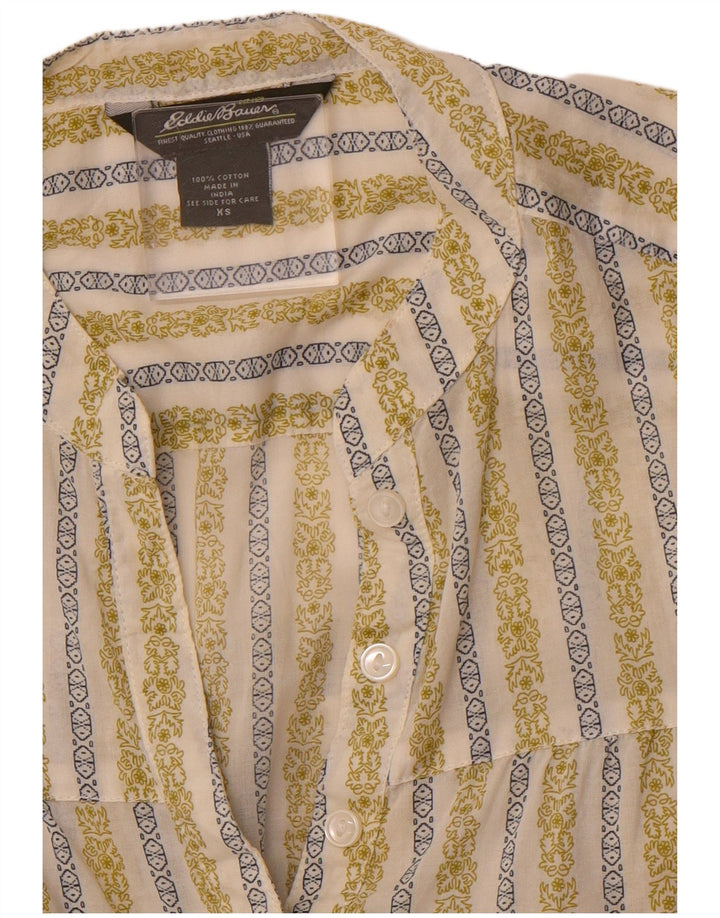Camicia da donna Eddie Bauer UK 6 XS cotone floreale verde