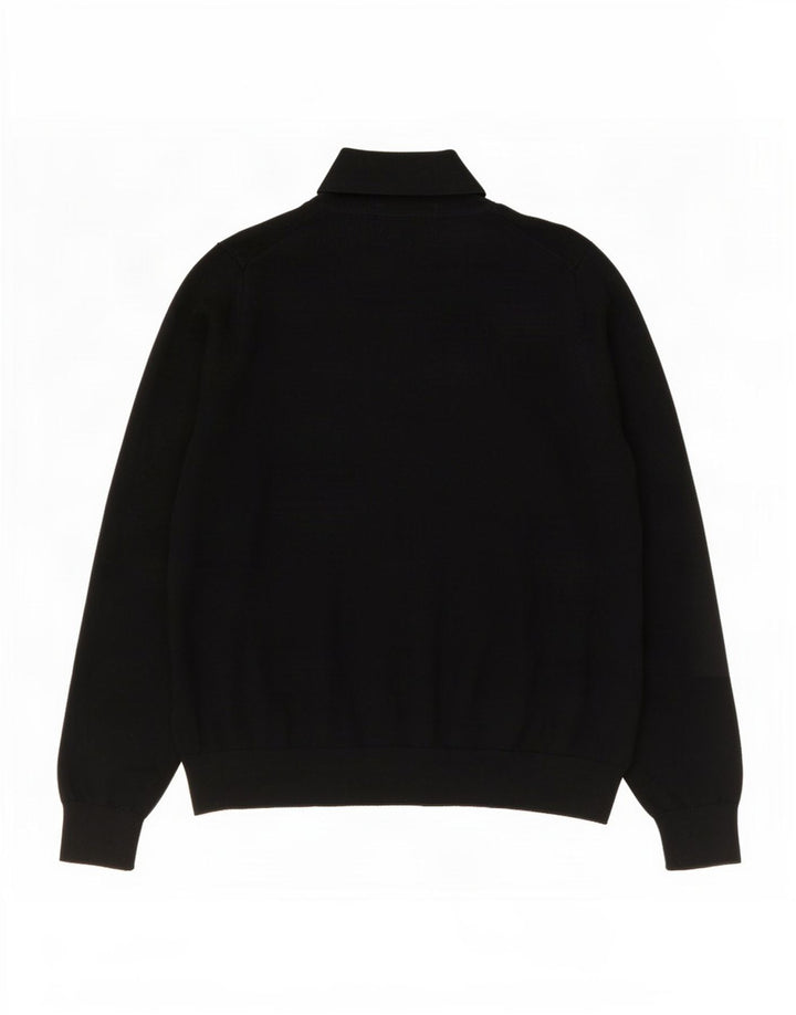 Maglione maglione a collo alto da donna Marks & Spencer UK 16 grande lana nera