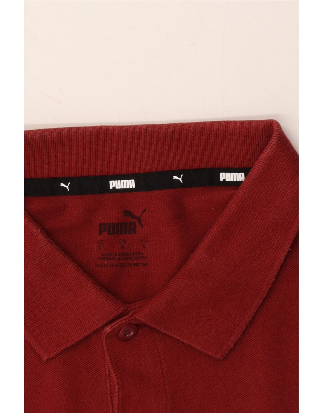 PUMA Mens Polo Shirt Large Red Vintage Puma and Second-Hand Puma from Messina Hembry 