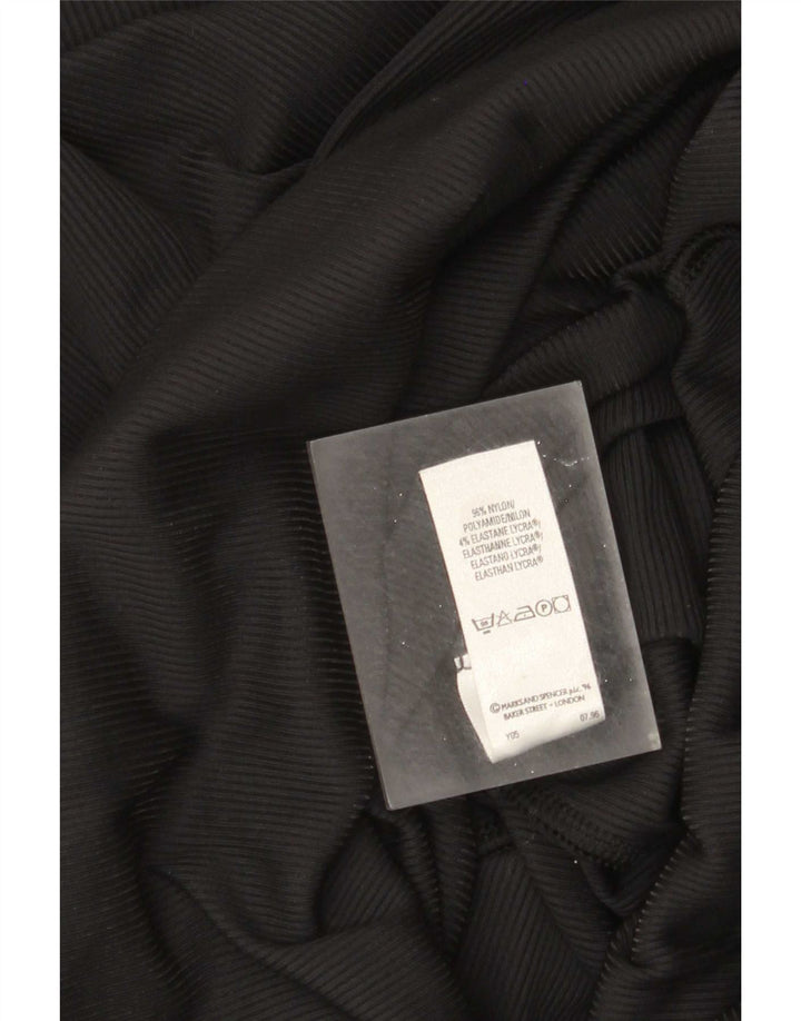 Abito lungo da donna Marks & Spencer UK 10 piccolo nylon nero