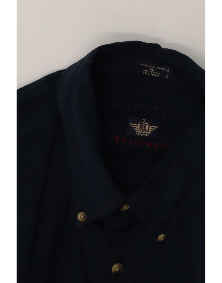 Camicia da uomo Dockers XL in cotone blu navy