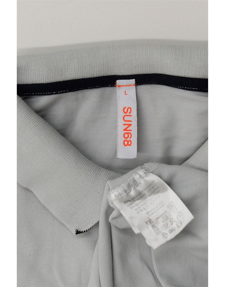 Polo da ragazzo SUN68 15-16 anni grande in cotone grigio