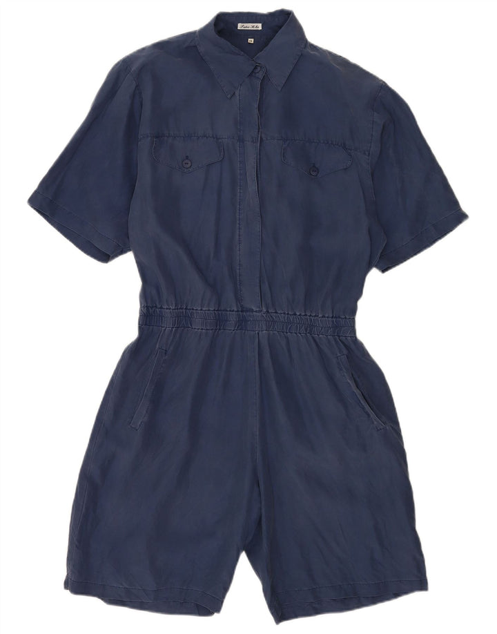 Tutina vintage da donna IT 44 media in seta blu navy