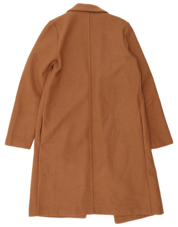 Soprabito oversize aperto da donna Zara UK 10 piccolo poliestere marrone