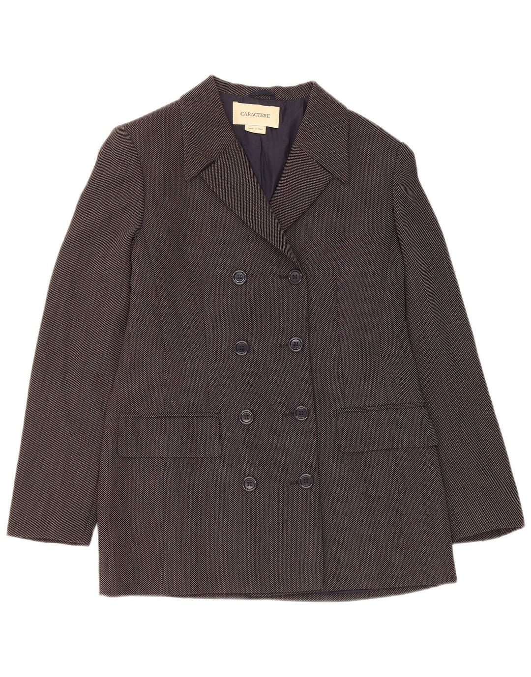 Giacca blazer doppiopetto da donna Caractere UK 12 Grigio medio
