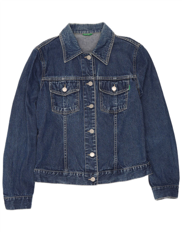 Giacca in denim da donna Benetton UK 10 piccola blu