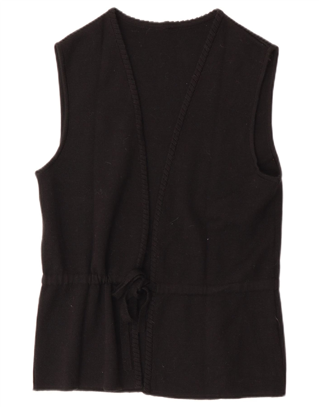 Maglione cardigan senza maniche da donna RASICA UK 12 medio nero