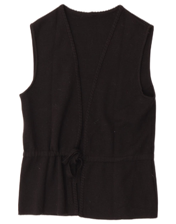 Maglione cardigan senza maniche da donna RASICA UK 12 medio nero