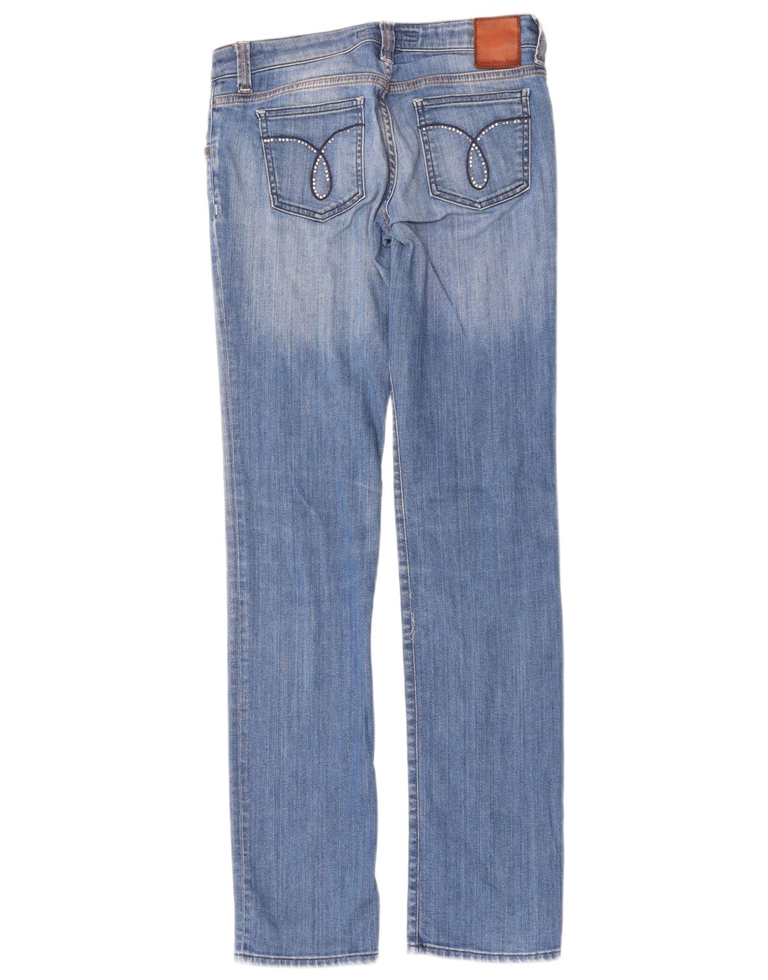 CALVIN KLEIN Jeans slim fit vestibilità regolare da donna W28 L33 cotone blu