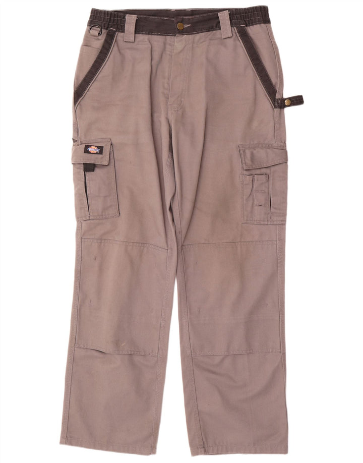 Pantaloni cargo dritti da uomo Dickies W34 L31 poliestere grigio