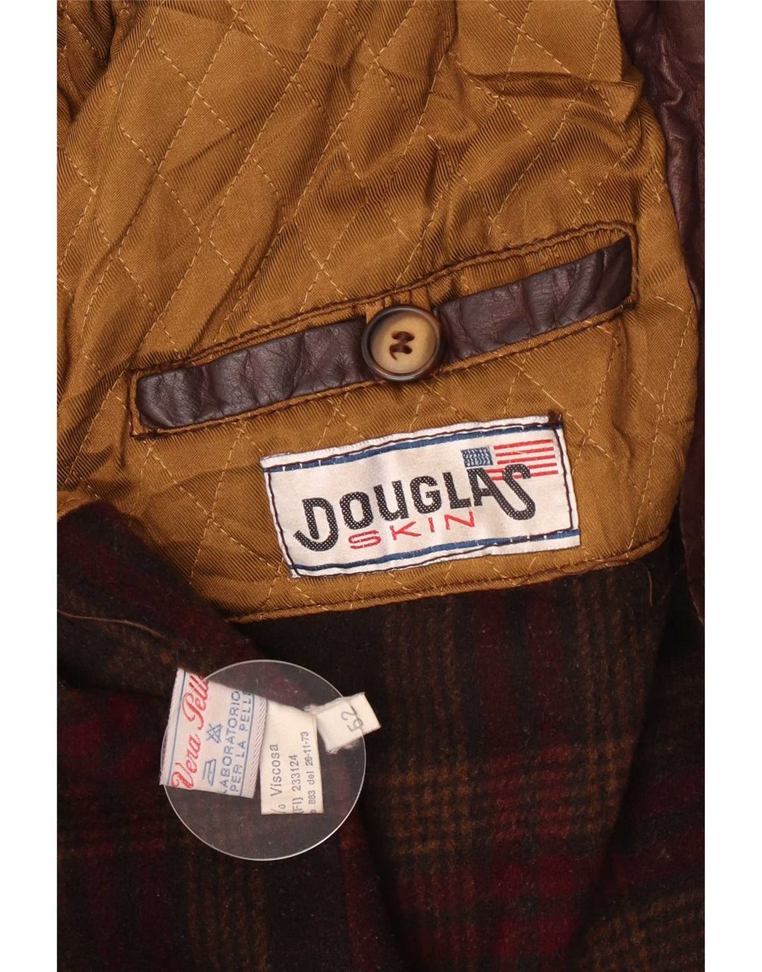 Giacca in pelle da uomo Douglas EU 52 XL Marrone Classica