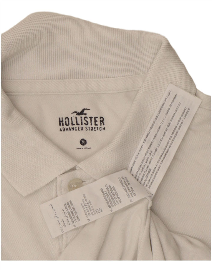 Polo Hollister da uomo in cotone bianco medio