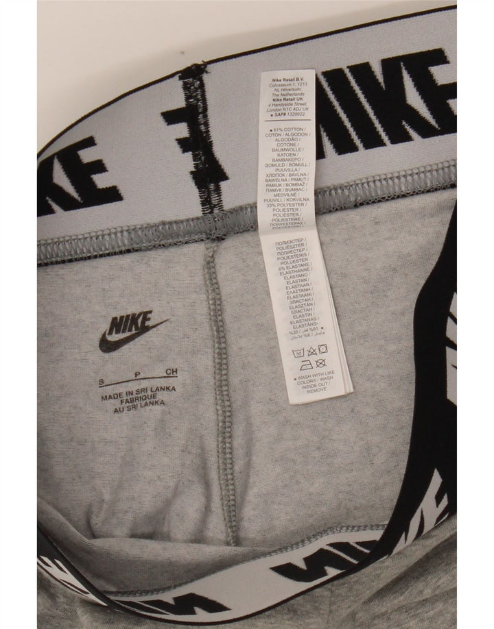 Leggings grafici da donna NIKE UK 8 piccoli in cotone grigio