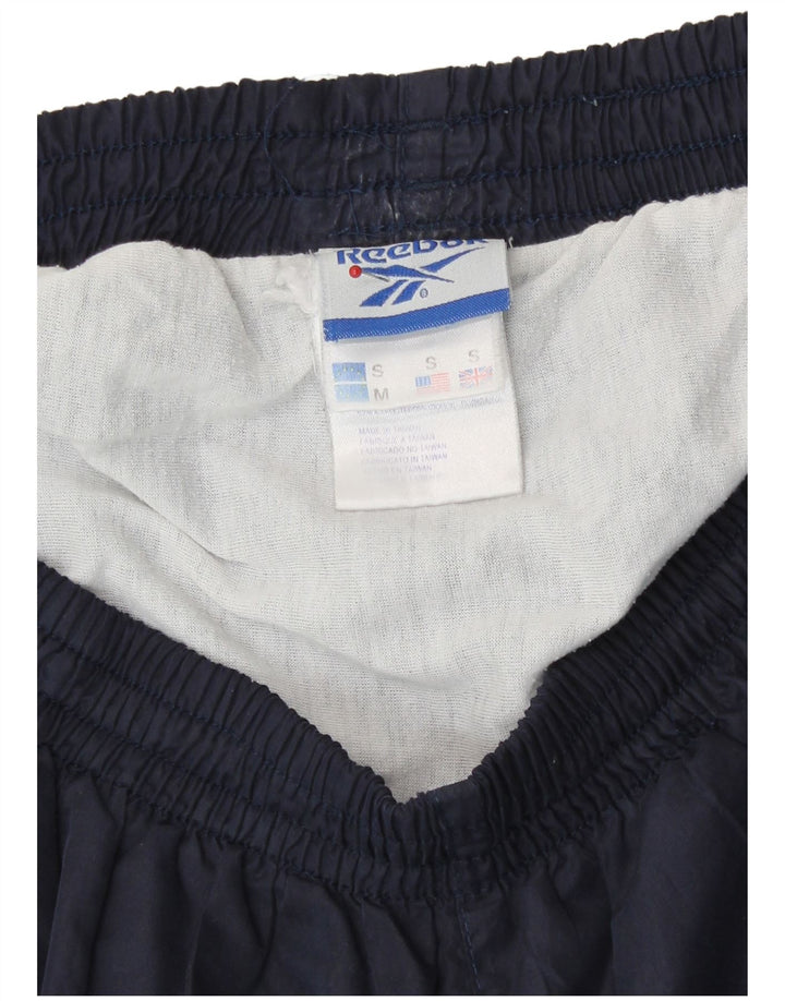 Pantaloncini sportivi Reebok da uomo piccoli in poliestere blu navy