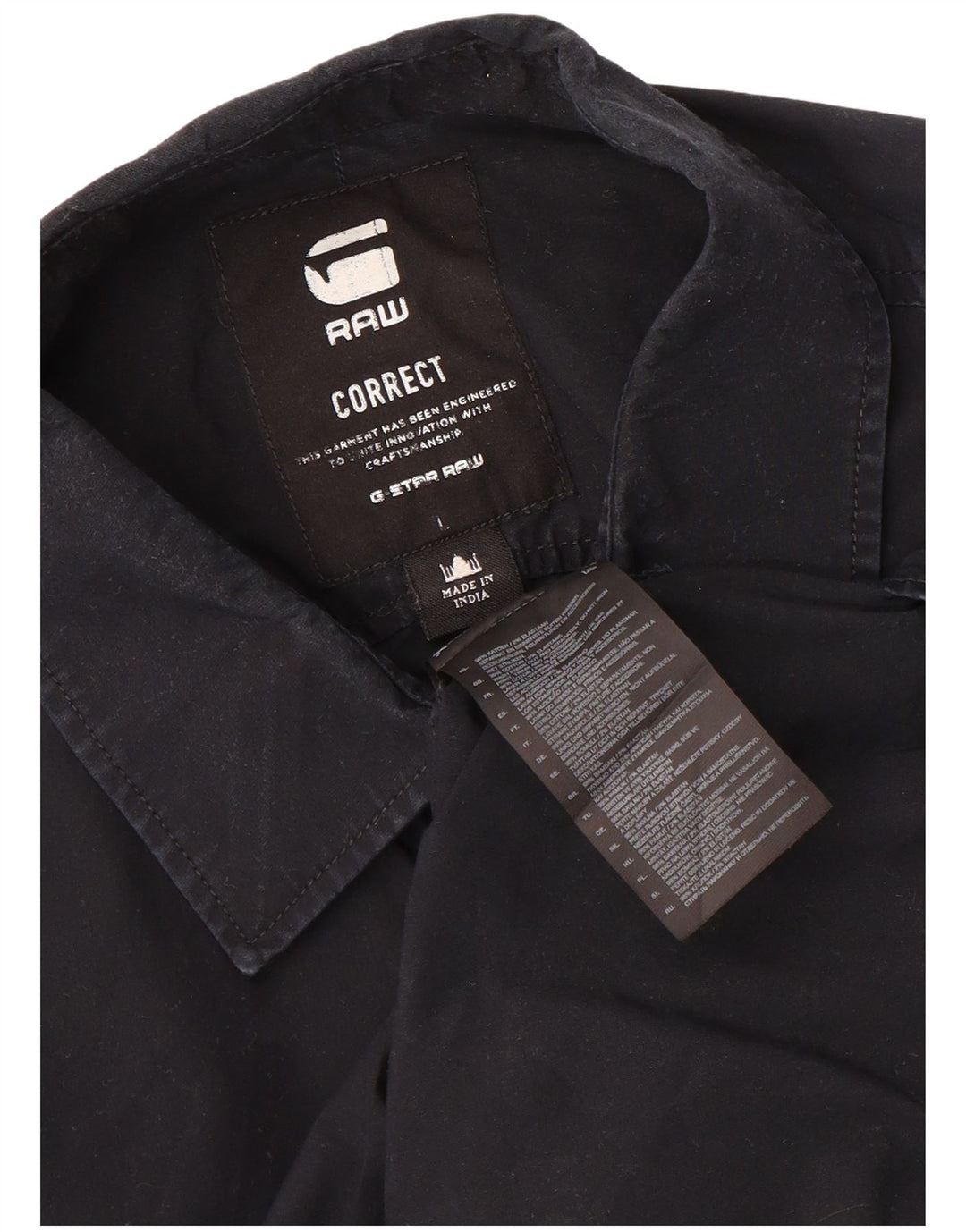 Camicia da uomo G-Star grande in cotone nero