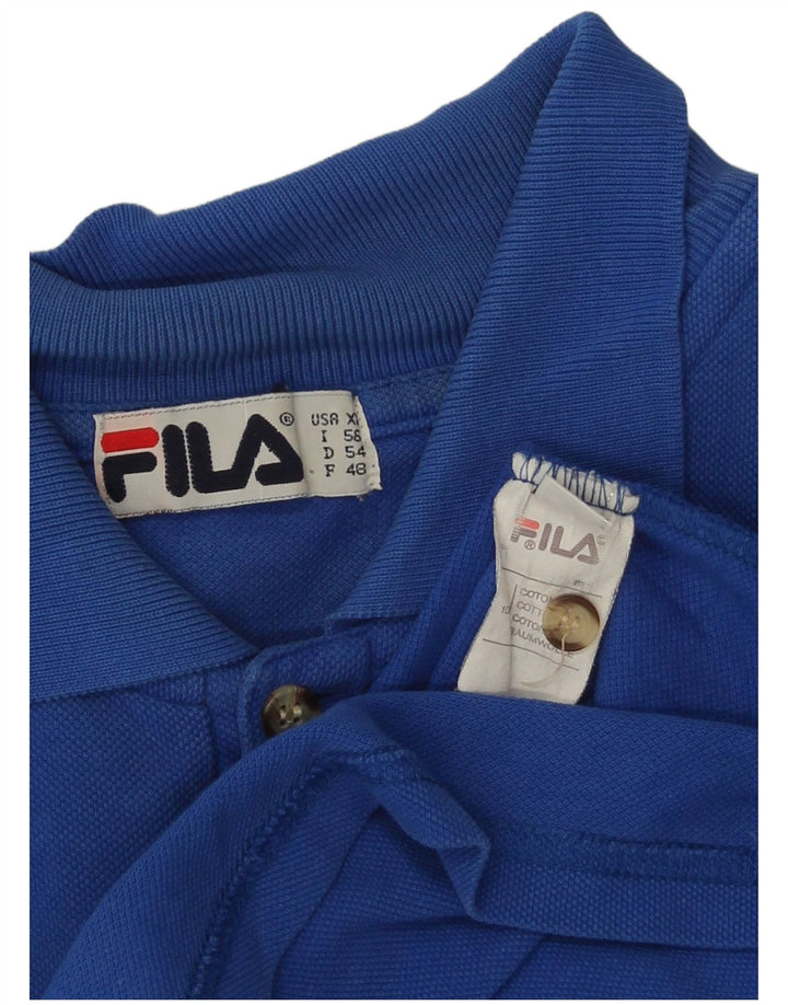 Polo da uomo Fila XL in cotone blu