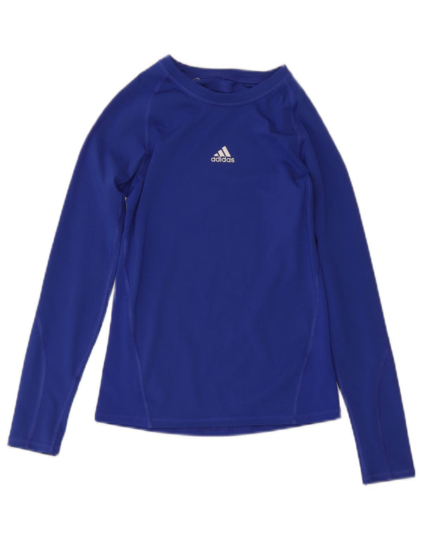 Top Adidas Climacool da ragazzo a manica lunga 11-12 anni in poliestere blu