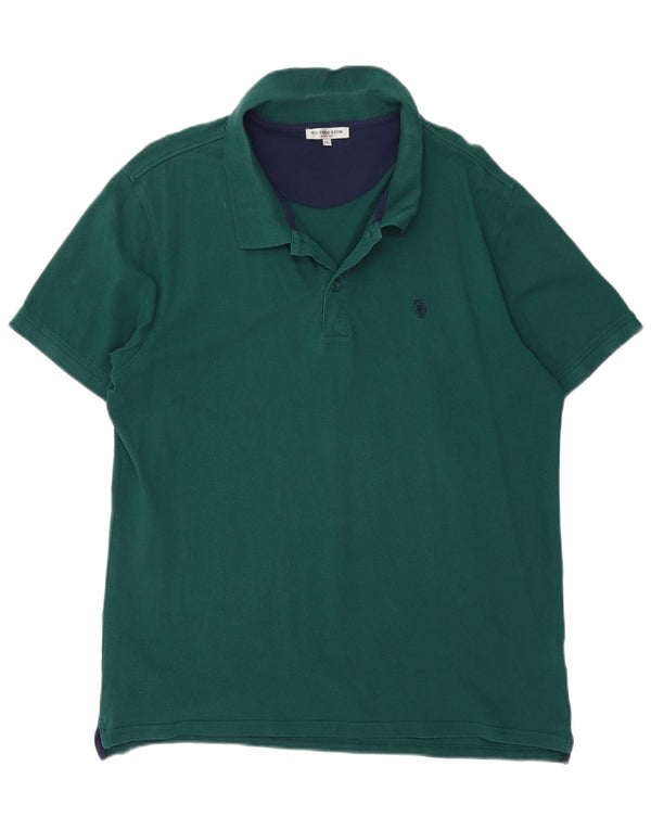 Polo Assn. Camicia da uomo 2XL in cotone verde