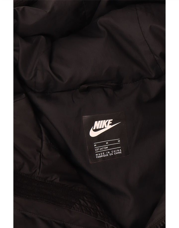 Giacca imbottita con cappuccio Nike da ragazzo 10-11 anni media nera poliestere sportiva