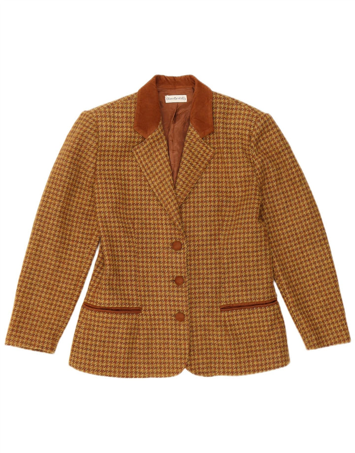 Giacca blazer da donna di Diana Bentall IT 42 pied de poule marrone medio