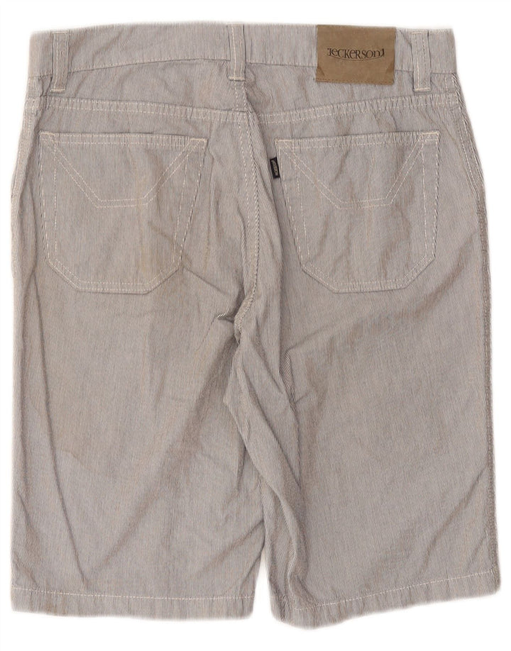 Bermuda da uomo Jeckerson W31 cotone gessato grigio medio