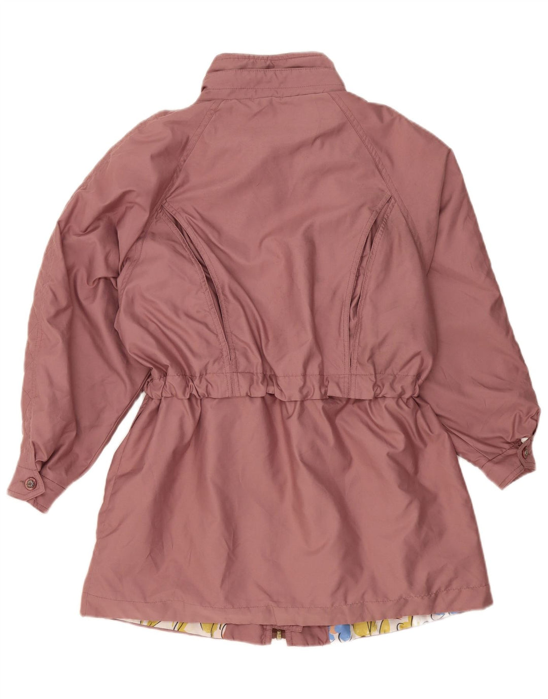 Giacca parka oversize da donna vintage EU 42 grande poliestere rosa
