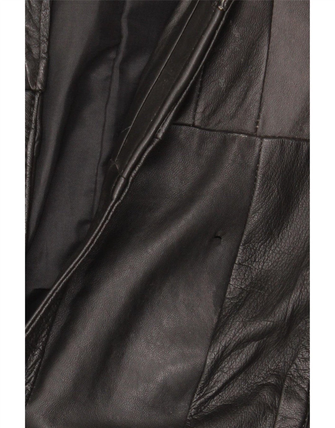 Gilet in pelle da uomo VINTAGE UK 38 Patchwork medio nero