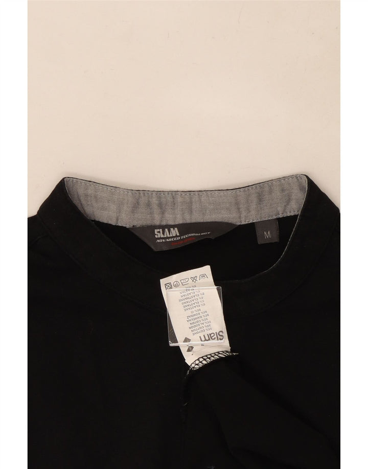 Top da donna Slam manica lunga UK 12 cotone nero medio