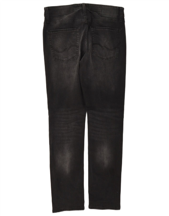 Jack & Jones Uomo GLENN Slim Jeans W30 L32 Cotone Nero